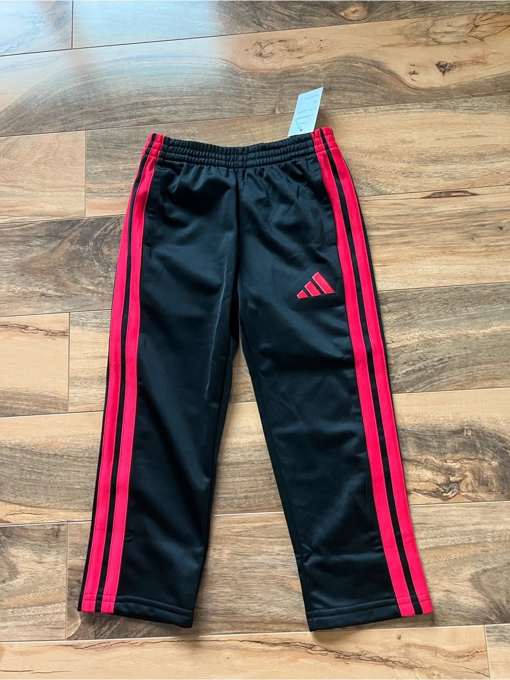Adidas Boys Tracksuit Size 4 Red Black Camo Hoodie Jogger Set 2 Piece NWT